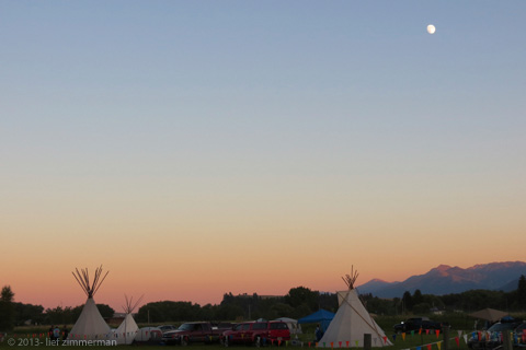 Teepees at Sundown