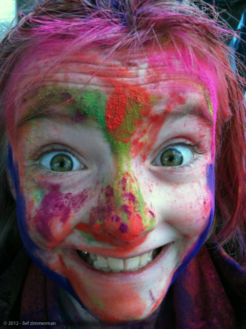 No that isn't green chalk in her eyes!