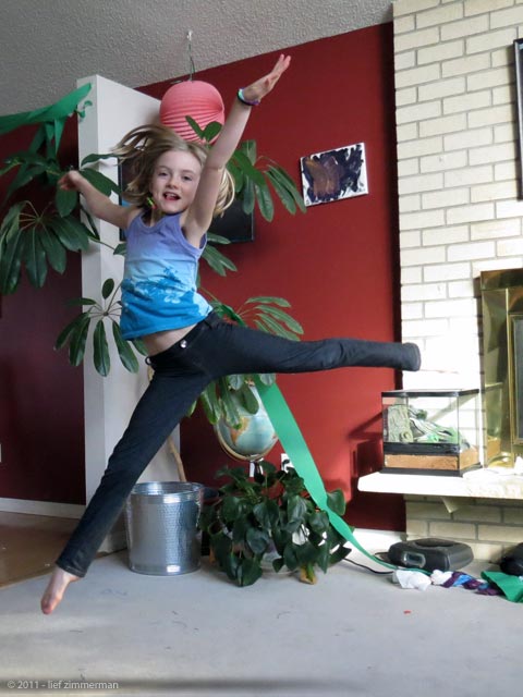 One BIG monkey jumping